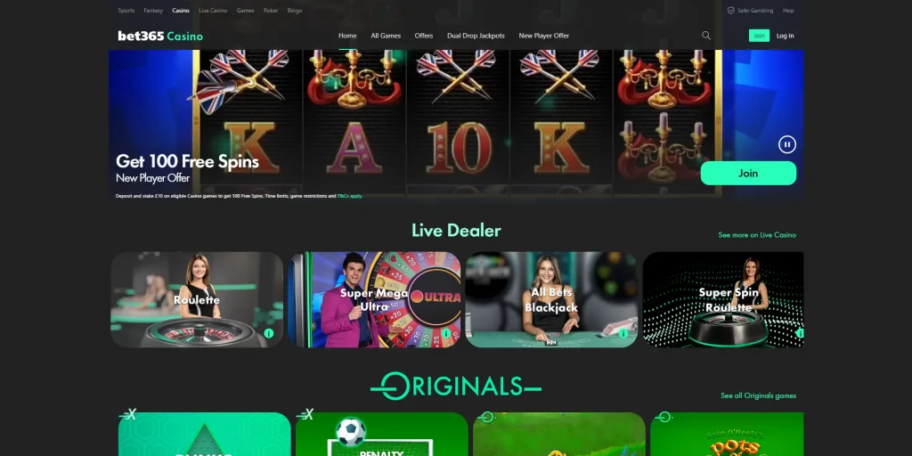 Bet365 Casino Home